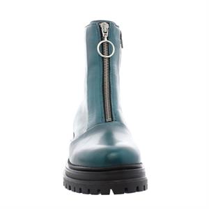 Carl Scarpa Savita Teal Leather Zip-Up Ankle Boots